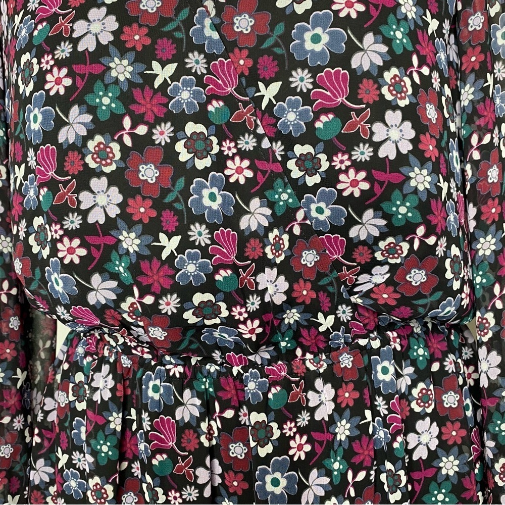 Express Mod Floral Print Long Sleeve Dress - Picture 5 of 12